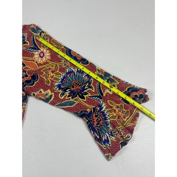 Willow & Root Boho Floral Peasant Top XL Rayon Fall Tunic Blouse Festival - Picture 8 of 8